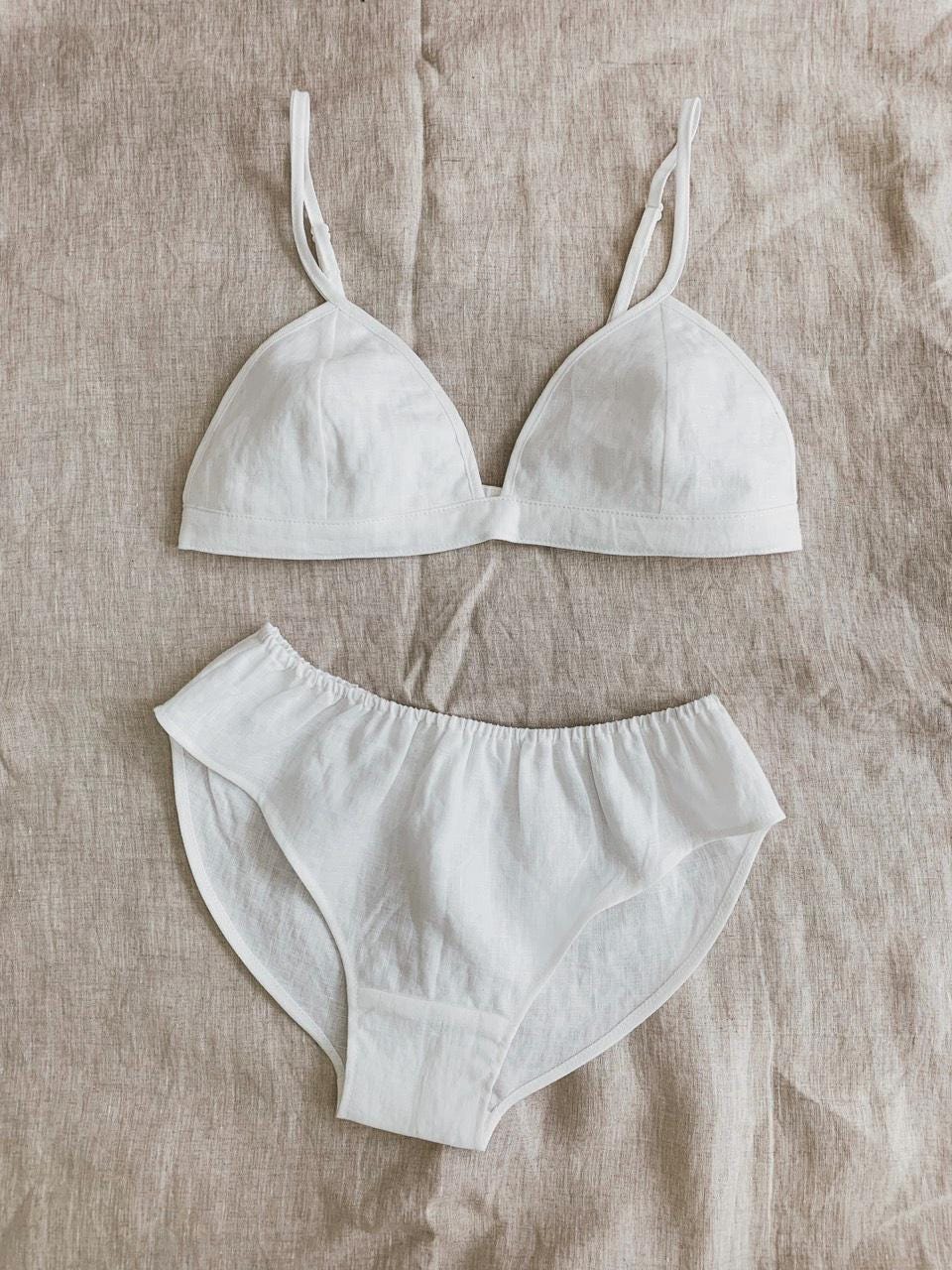 Linen underwear/ linen panty/linen panties/ linen sleepwear/ flattering underwear