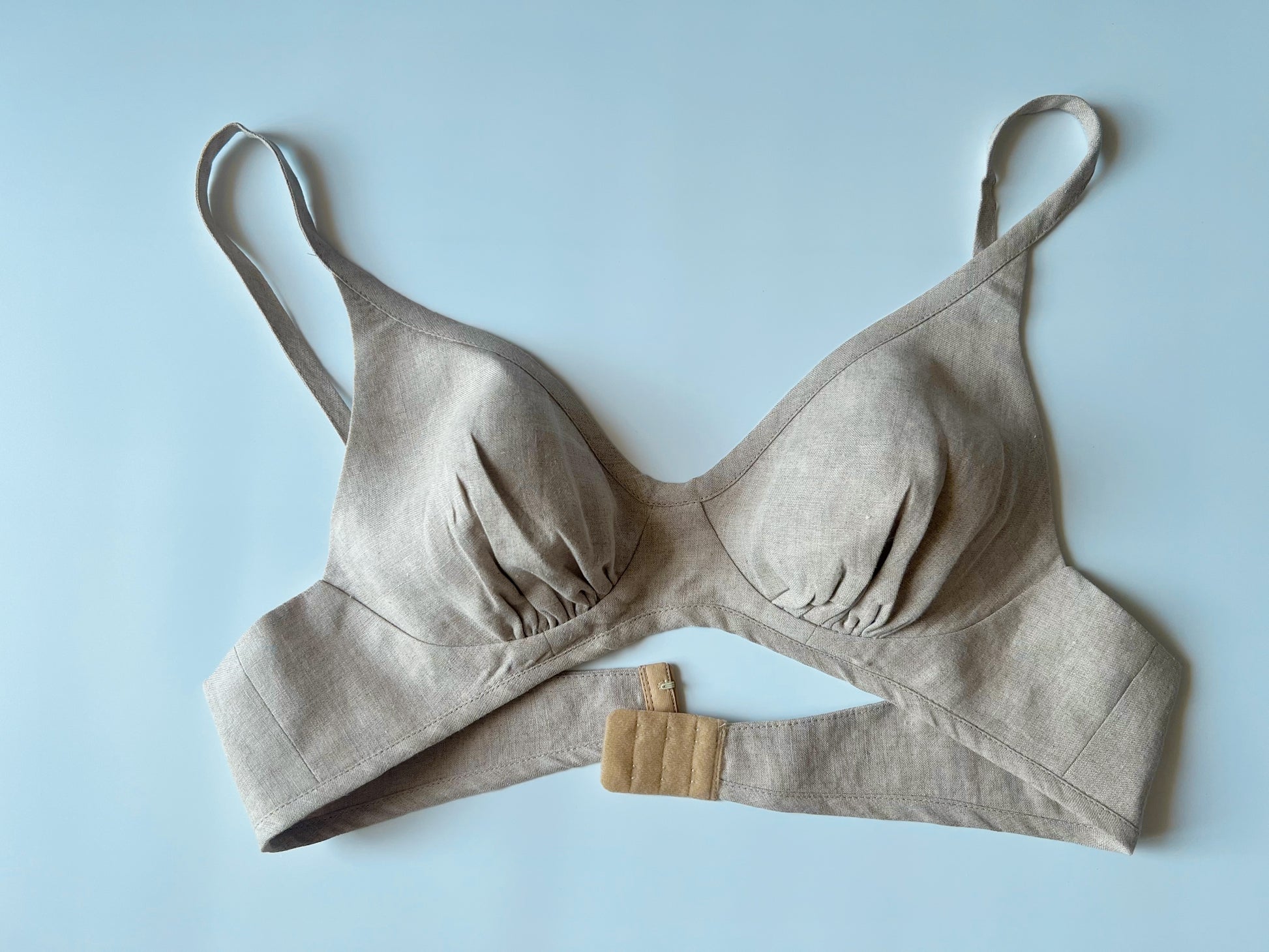 SUNNIE- Custom size bra/ Handmade linen bra/ sustainable lingerie/no wire bra
