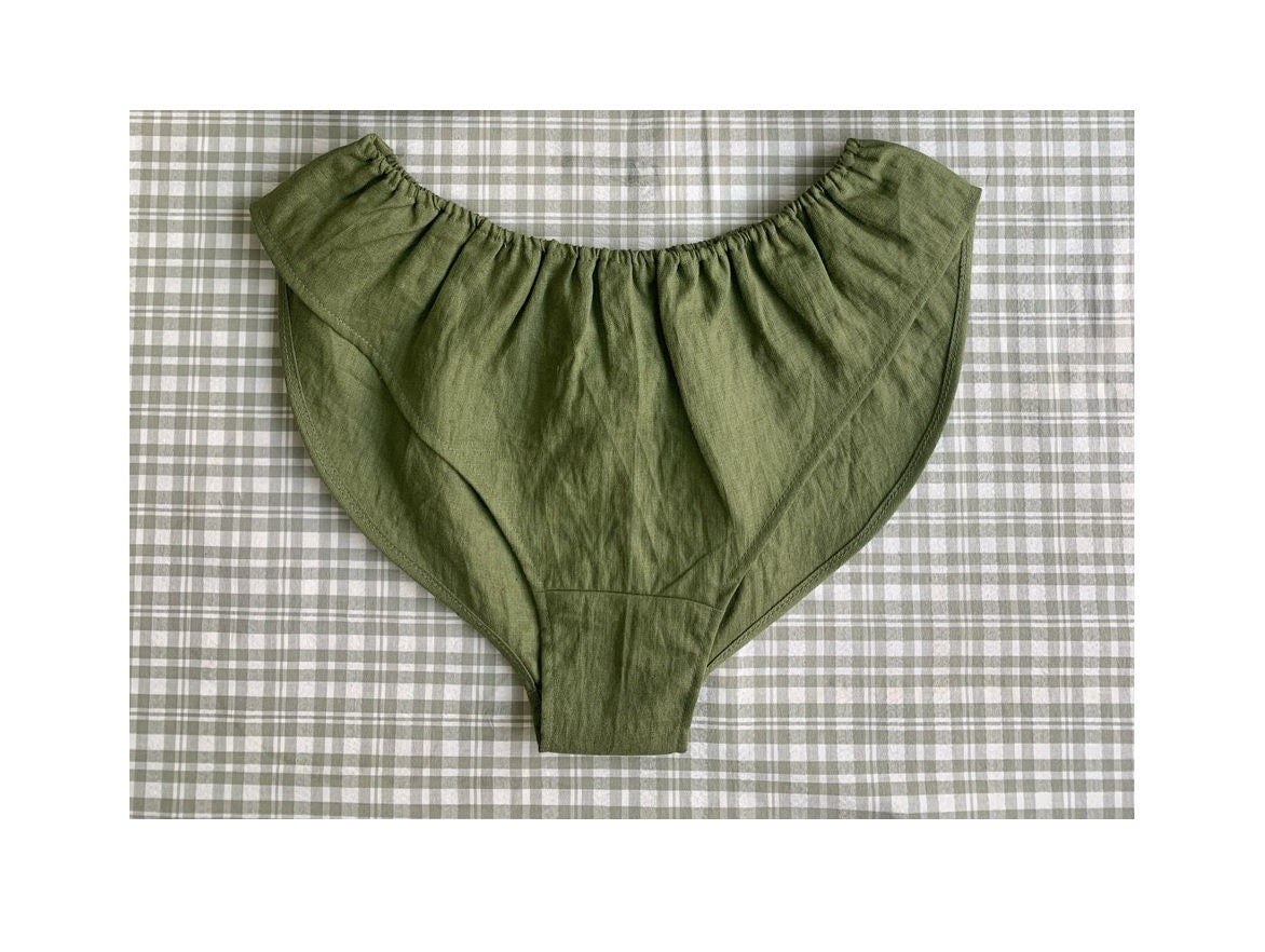 Flattering Linen Panties: Soft Elastic Waistband, Linen Sleepwear