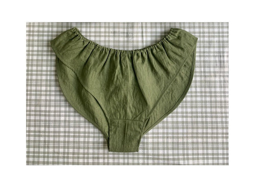 Flattering Linen Panties: Soft Elastic Waistband, Linen Sleepwear